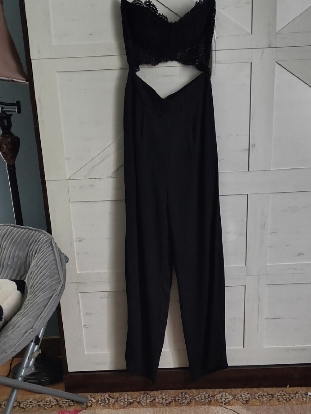 Black Strapless Jumpsuit By Iris Basic. Very Cute! NWT. 1 Piece Appearing As 2.